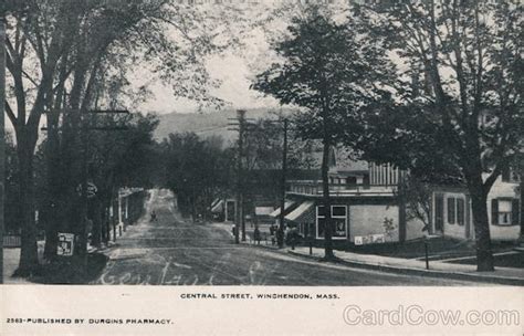 Central Street Winchendon, MA Postcard