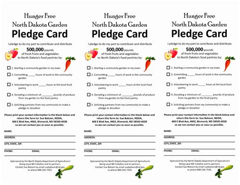 Donation Pledge form Template Inspirational Free Pledge Card Template | Pledge, Card template ...