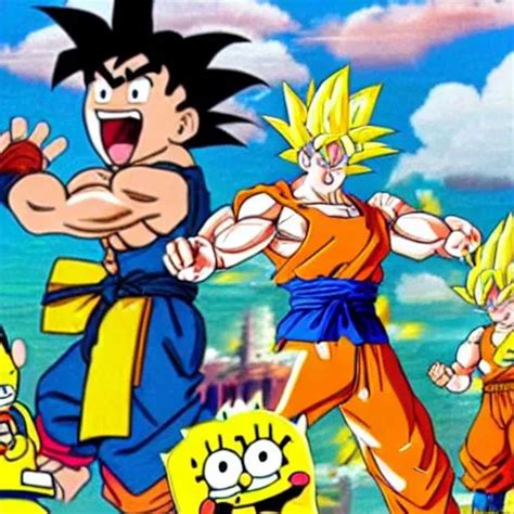 Goku VS Spongebob | OpenArt