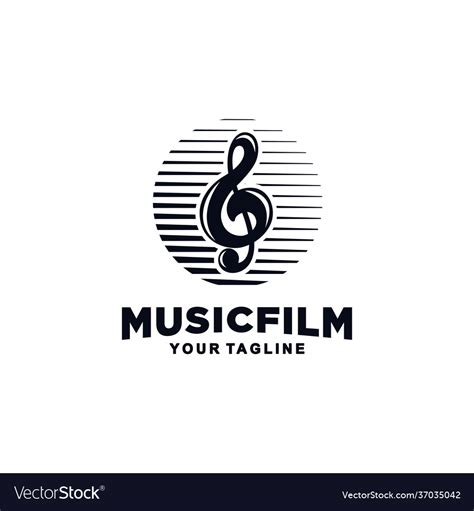 Music logo design inspiration idea concept Vector Image