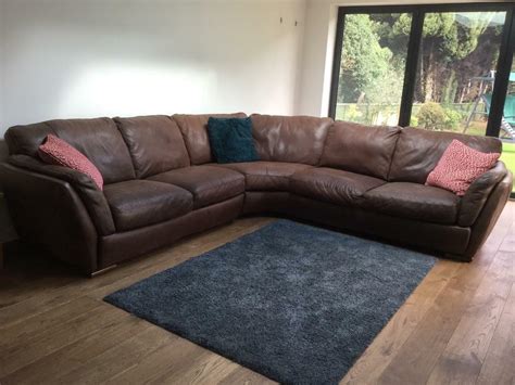 Large Brown leather Corner Sofa | in Knaphill, Surrey | Gumtree