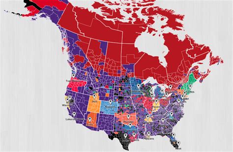 Twitter Interactive NBA Teams Map