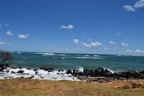 Kapaa Beach Park on Kauai Island in Hawaii Stock Image - Image of ocean, scenic: 250241473