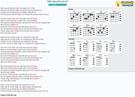 Chord: Năm Qua Đã Làm Gì - tab, song lyric, sheet, guitar, ukulele | chords.vip