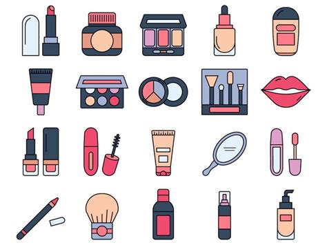 Makeup Vector Freebie Icon set | Makeup stickers, Makeup drawing, Icon ...