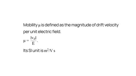 Define Electron Mobility - Siliconvlsi