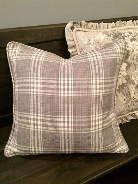 Fabricut Gray Plaid Pillow Cover Plaid Toss Pillow French | Etsy | Plaid pillow covers, Grey ...