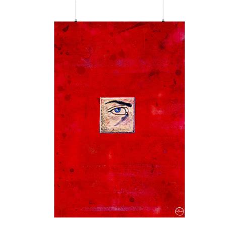 Vertical Poster Deep Red Eye High Quality Museum Paper Fine - Etsy