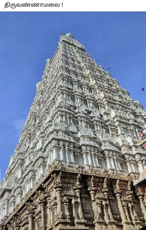 The majestic tower of Thiruvannamalai temple, Tamil Nadu, India. 🏵🙏 Indian Temple, Hindu Temple ...