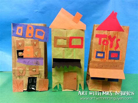 Paper Bag Buildings (1st) | Art with Mrs. Nguyen