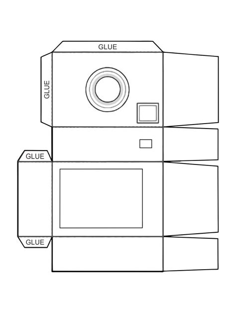 Printable Paper Camera Template | Paper toys template, Box template ...