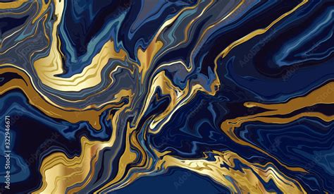 luxury wallpaper. Blue marble and gold abstract background texture ...