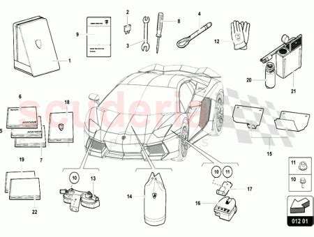 470012115B Lamborghini Aventador EMPTY TOOLKIT