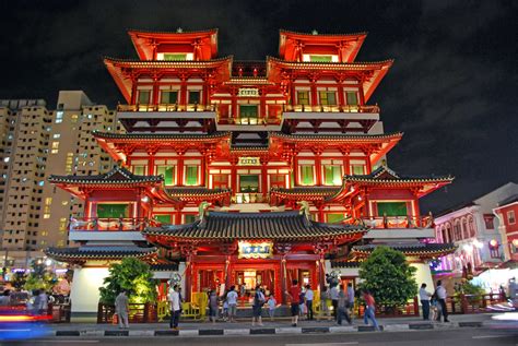 Buddha Tooth Relic Temple at Night, Chinatown, Singapore | Flickr