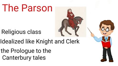 The Parson in the Prologue to the Canterbury tales| the character of ...