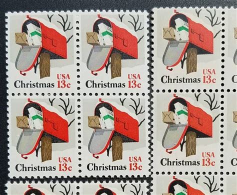 Five 5 Vintage Christmas Postage Stamps Christmas Mailbox - Etsy