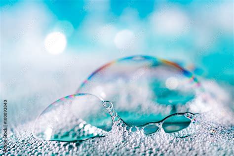 Clean blue soap bubbles Stock Photo | Adobe Stock