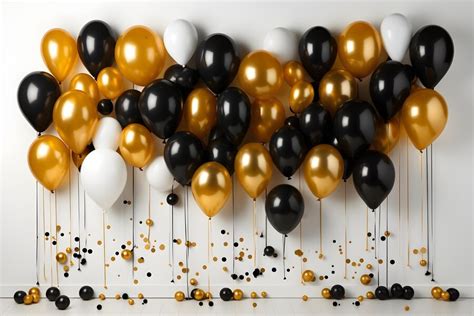 Free Photo | Party celebration black and gold balloons