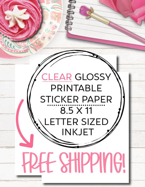 Printable Clear Glossy Sticker Paper for Planner Stickers & Decals - F ...