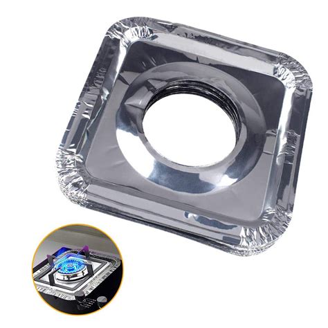 PACK OF 10 ALUMINUM FOIL SQUARE GAS STOVE BURNER COVERS – Much Slay