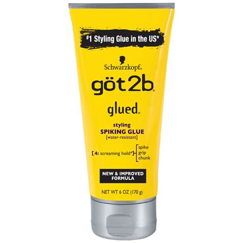 Got2b Glued Spiking Max Hold Hair Styling Glue Gel, 6oz - Walmart.com ...