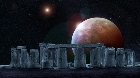 Stonehenge full moon - Fantasy art - backiee