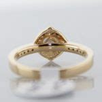 Diamond Halo Ring in 18k Yellow Gold | The Antiques Room