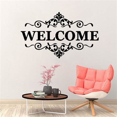 Welcome Door Vinyl Decal, Welcome Front Door Sticker, Welcome Door Decal, Welcome Sticker, Vinyl ...