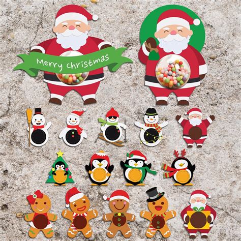 Christmas Candy Dome SVG Bundle,santa Claus Candy Holder SVG, Chocolate Holder Svg, Xmas Penguin ...