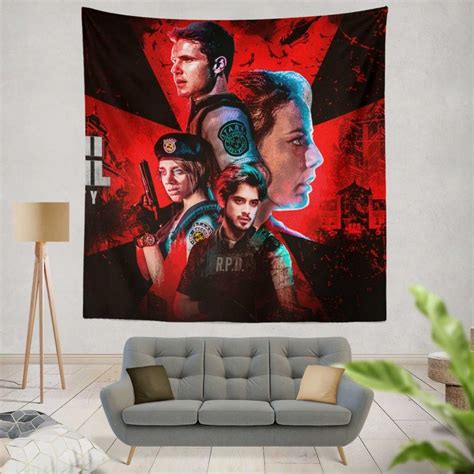 Resident Evil Welcome To Raccoon City Movie Poster Wall Hanging Tapestry