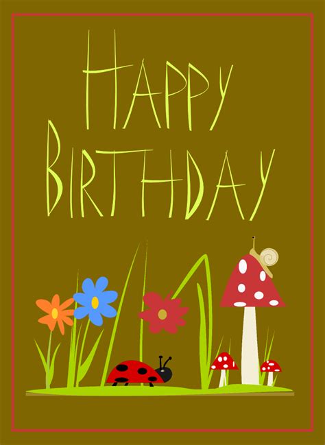 free printable Happy Birthday cards – free Happy Birthday word art – clipart graphics ...