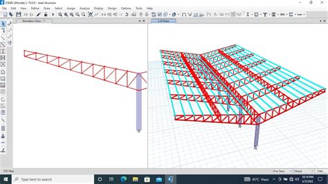 Cantilevered Steel Truss Design in ETABS | Cantilevered Steel Truss Design - YouTube