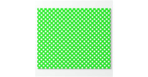 Bright Green and White Polka Dot Wrapping Paper | Zazzle