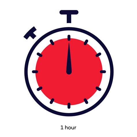 Timer 1 hour symbol color line style 7225135 Vector Art at Vecteezy