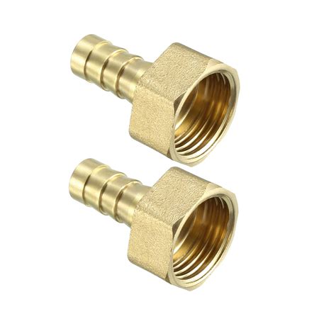 Brass Barb Hose Fitting Connector Adapter 10mm Barbed x 1/2 PT Female ...