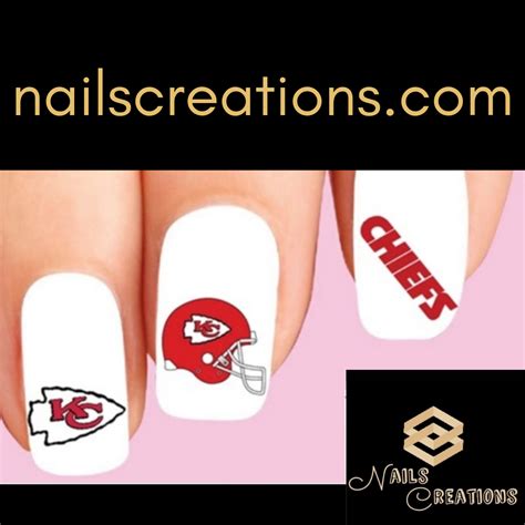 Kansas City Chiefs Football Assorted Waterslide Nail Decals | Kansas ...