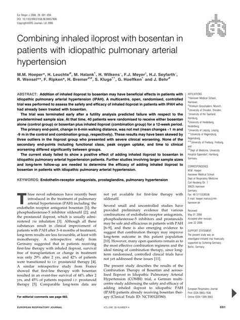 (PDF) Combining inhaled iloprost with bosentan in patients with ...