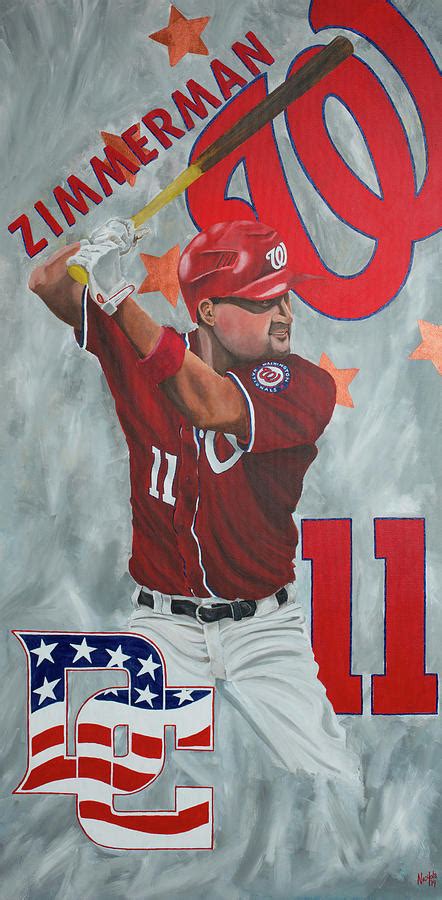 Ryan Zimmerman Painting Painting by Paul Nichols | Fine Art America