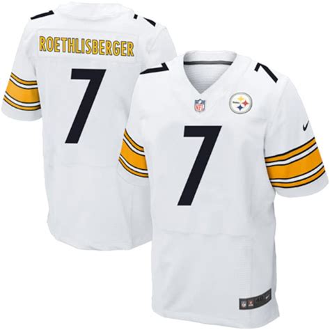 Mens Pittsburgh Steelers Ben Roethlisberger Nike White Elite Jersey