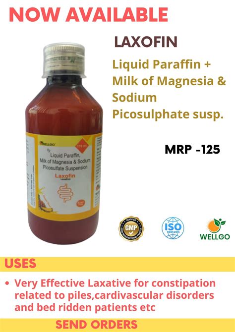 Liquid Paraffin, Milk of Magnesia & sodium Picosulphate Suspension - Well Go Pharma