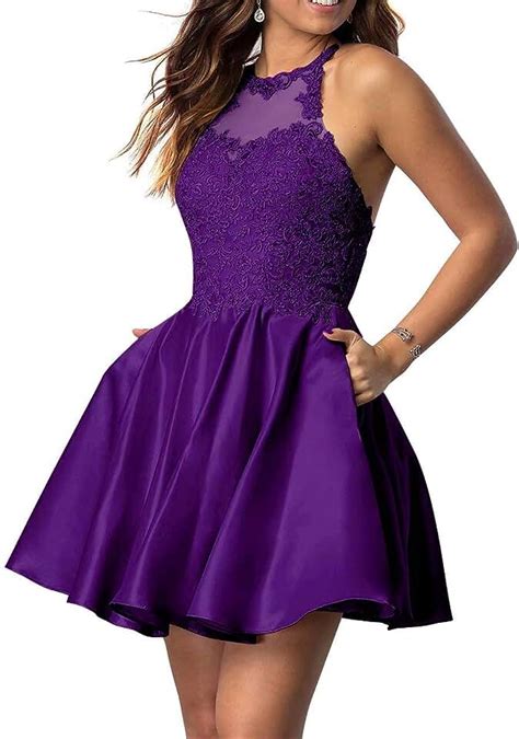 Amazon.com: Dark Purple Homecoming Dresses