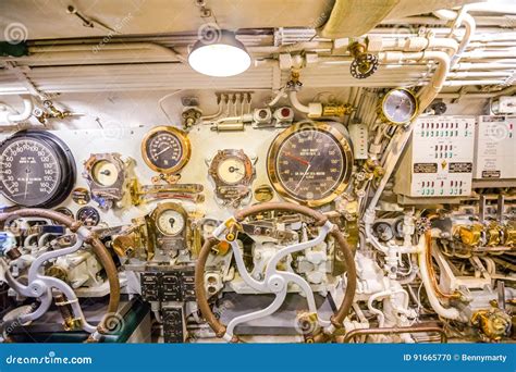 Submarine Control Room Interior View Editorial Photo | CartoonDealer ...