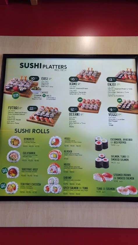 Menu at Edo Japan - Fruit Union Plaza - Grill and Sushi restaurant, Vernon, BC-6 #105C