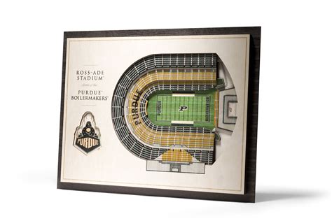 Purdue Boilermakers Football 3D Wood Stadium Replica (5 Layer) — 3D ...