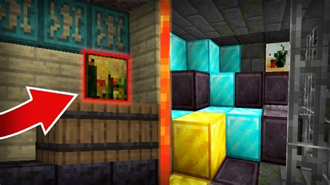 10 Minecraft Hidden Doors 1.16 | How to Hide your base with Minecraft ...