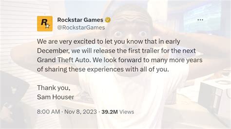 Rockstar Finally Confirms The First 'GTA VI' Trailer, Coming Out In Early December | Know Your Meme