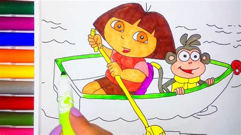 Dora the Explorer//Big River //Большая река // Coloring for children - YouTube