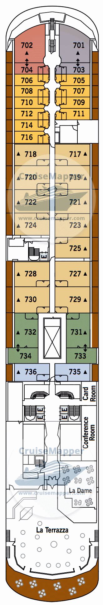 Silver Shadow deck 7 plan | CruiseMapper