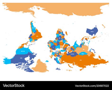 Australian World Map Upside Down