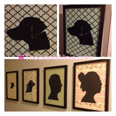 DIY Fabric Canvas Silhouette Portraits | The Crafty Ninja